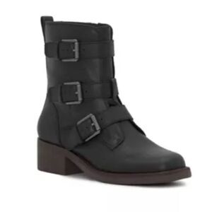 Lucky Brand Katriny Black Buckle Boots NWT